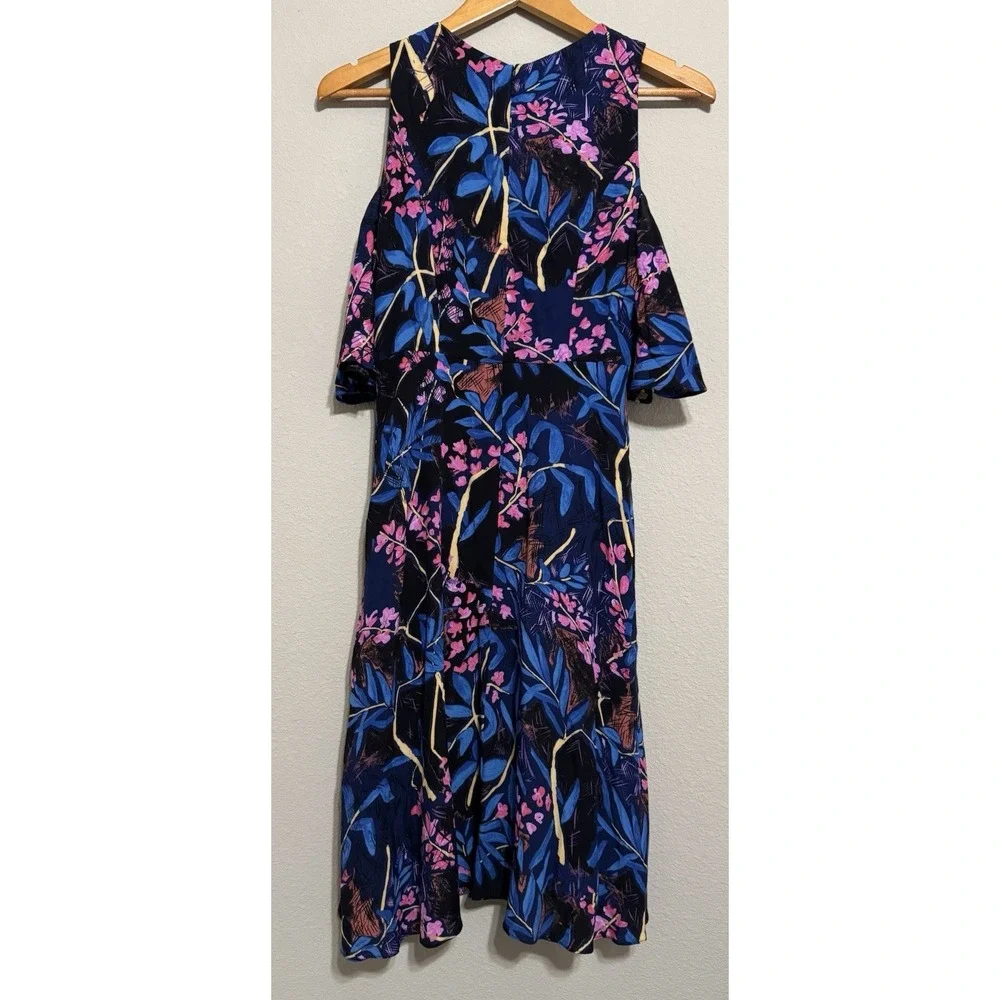 Anthropologie Maeve Women's Dress Elia Flutter Sleeve Size 6 Colorful‎ Floral